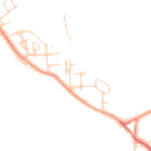 Daytime road noise heatmap for WF10 2DX