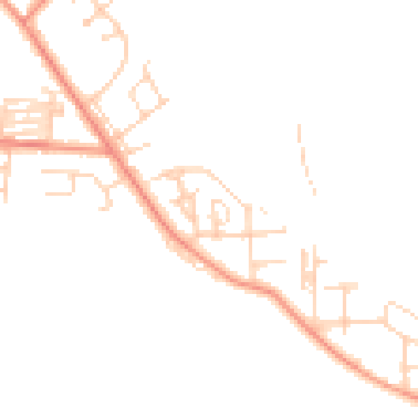 Daytime road noise heatmap for WF10 2EB