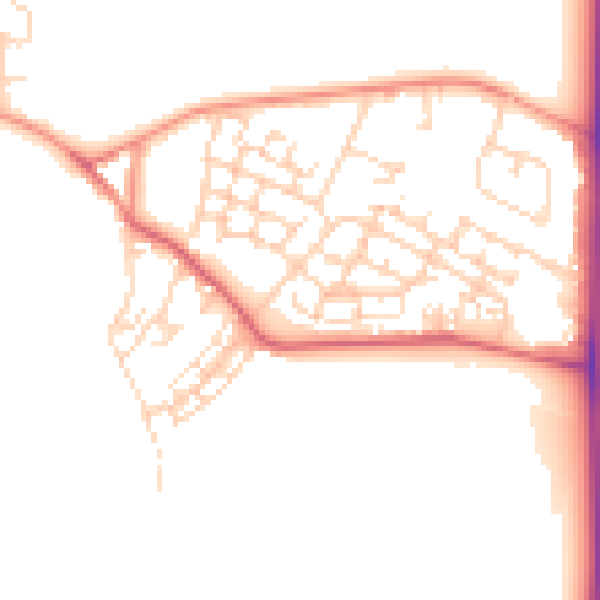 Daytime road noise heatmap for WF10 2EU