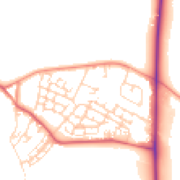 Daytime road noise heatmap for WF10 2FL