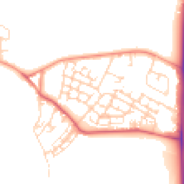 Daytime road noise heatmap for WF10 2GD