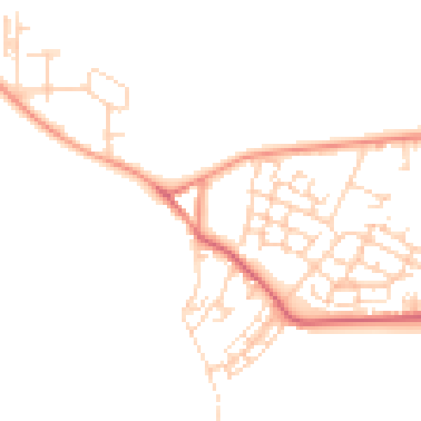 Daytime road noise heatmap for WF10 2GL