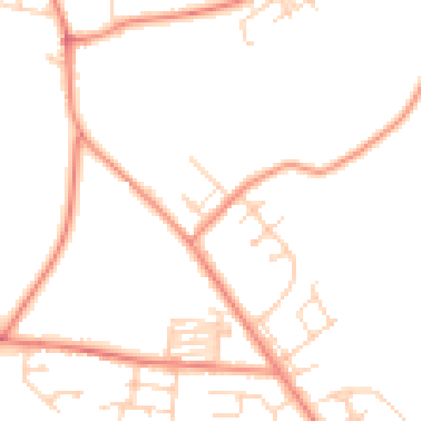 Daytime road noise heatmap for WF10 2HN