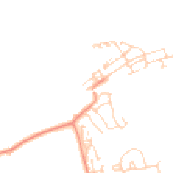 Daytime road noise heatmap for WF10 2QF