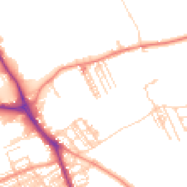 Daytime road noise heatmap for WF10 2RP