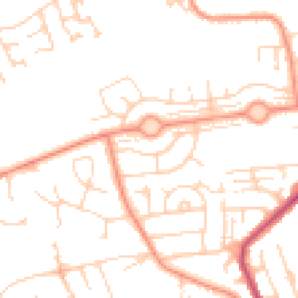 Daytime road noise heatmap for WF10 3BA