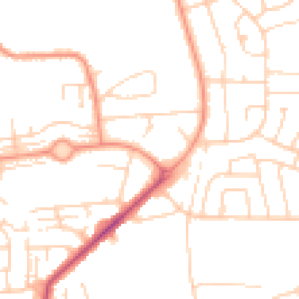 Daytime road noise heatmap for WF10 3BR