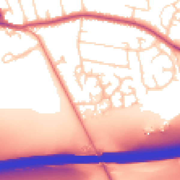 Daytime road noise heatmap for WF10 3HY