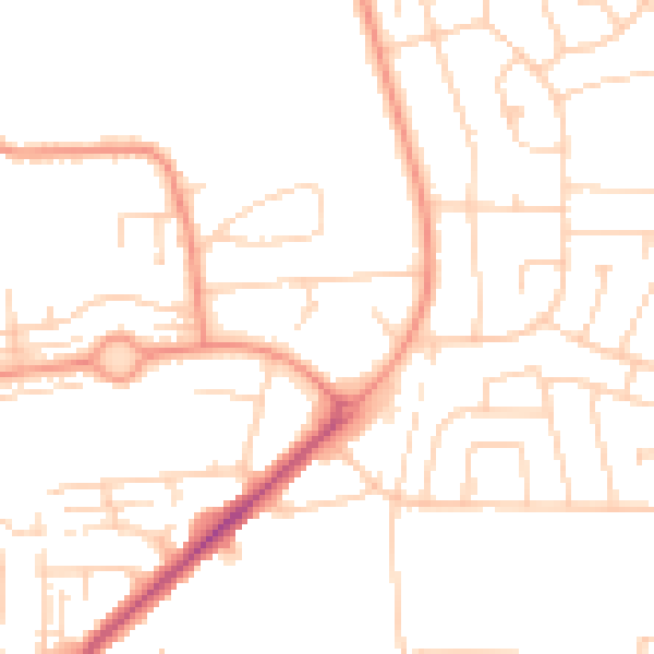 Daytime road noise heatmap for WF10 3LJ