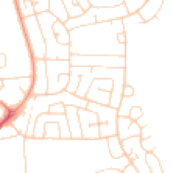 Daytime road noise heatmap for WF10 3NU