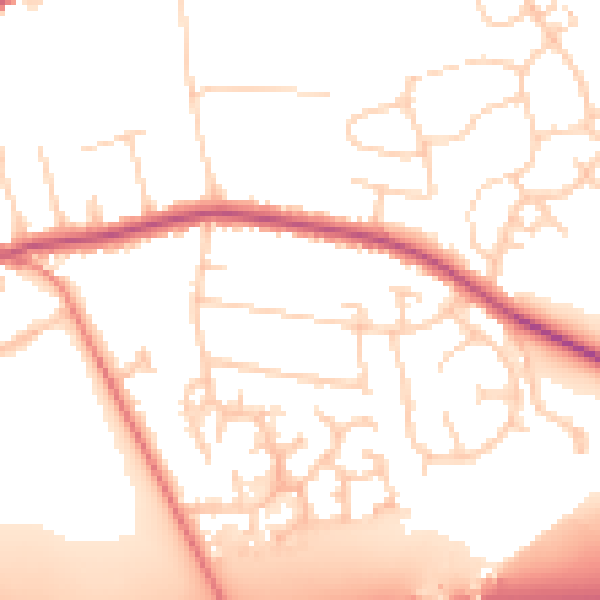 Daytime road noise heatmap for WF10 3PF