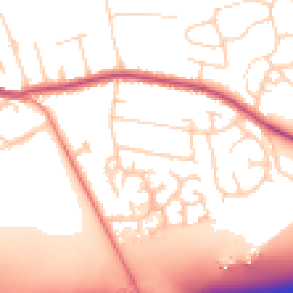 Daytime road noise heatmap for WF10 3PQ
