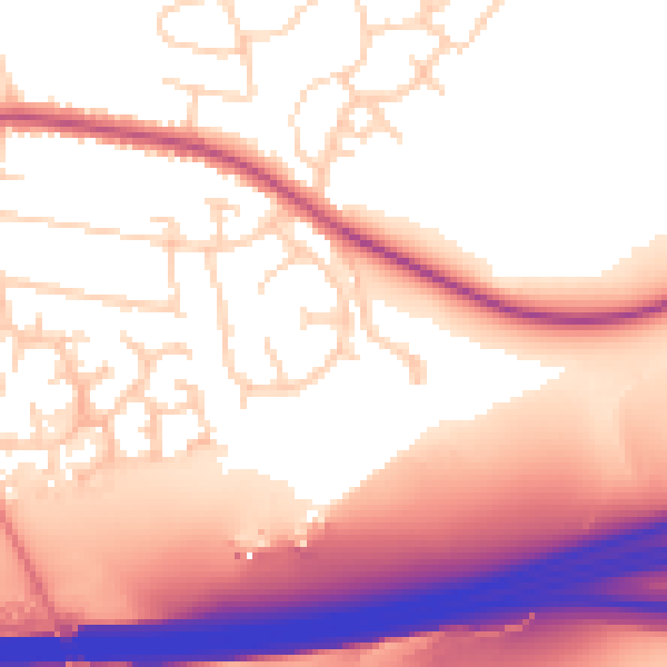 Daytime road noise heatmap for WF10 3RJ