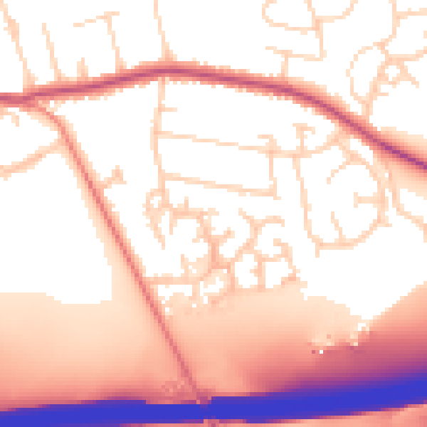 Daytime road noise heatmap for WF10 3TR