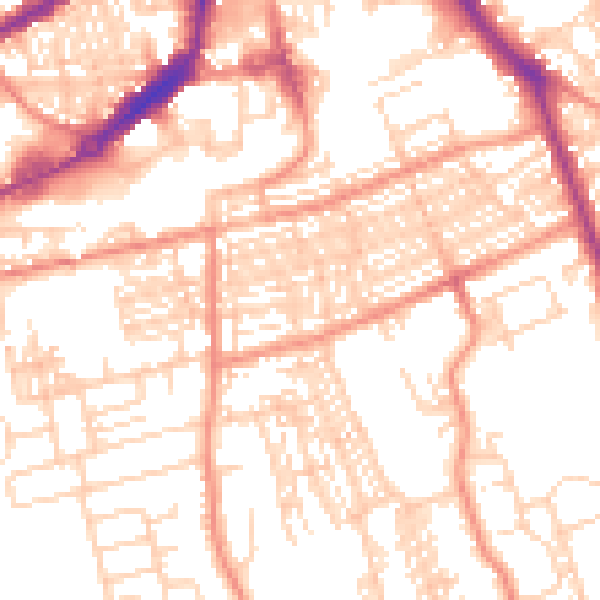 Daytime road noise heatmap for WF10 4EQ
