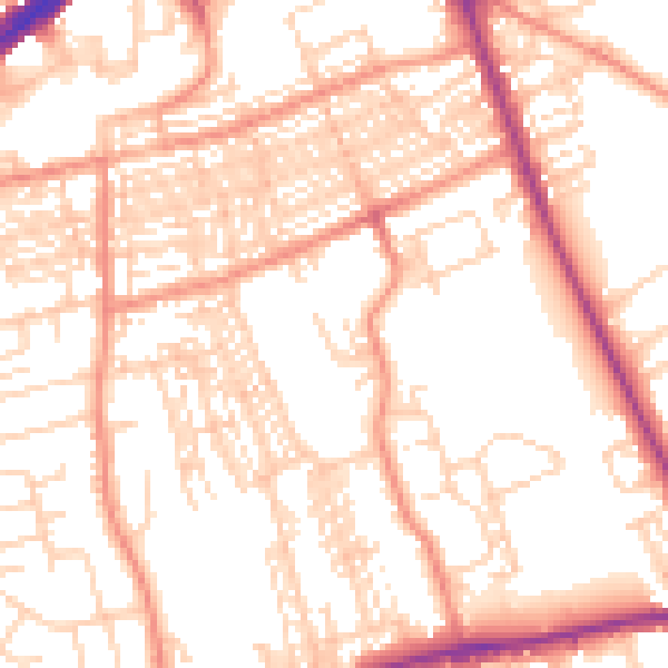 Daytime road noise heatmap for WF10 4EZ