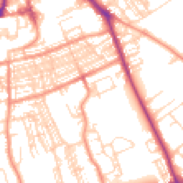 Daytime road noise heatmap for WF10 4HL