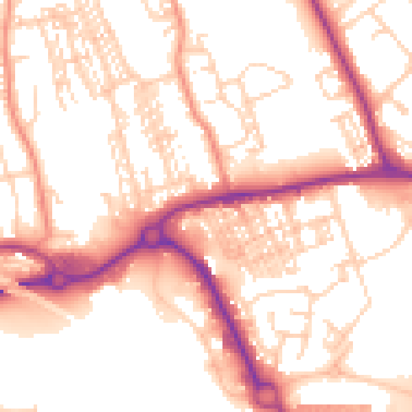 Daytime road noise heatmap for WF10 4LX