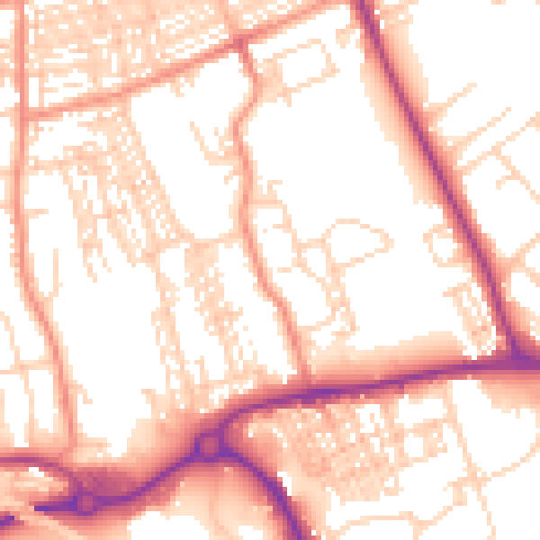 Daytime road noise heatmap for WF10 4NL