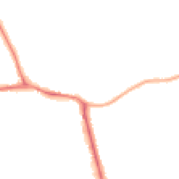 Night-time road noise heatmap for WF10 4RF