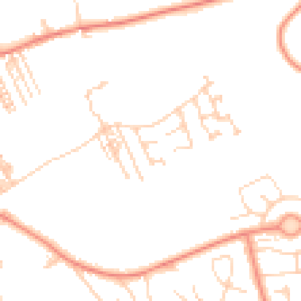 Daytime road noise heatmap for WF10 4SE