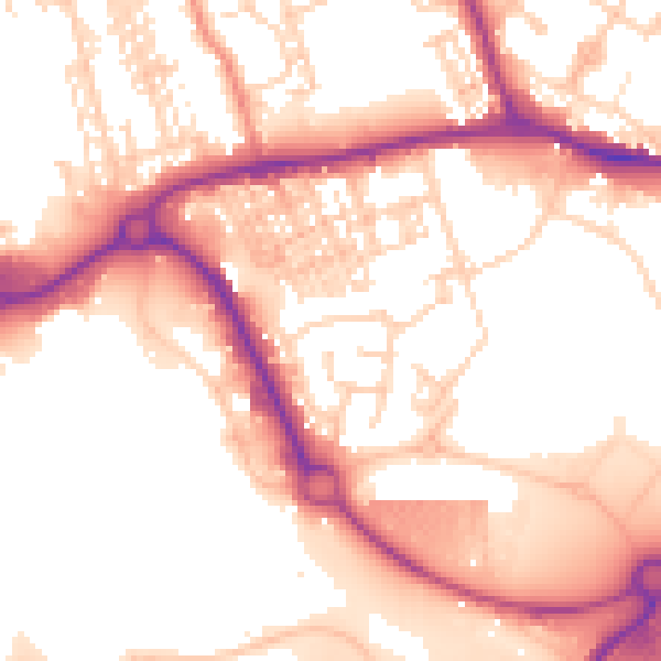Daytime road noise heatmap for WF10 4TE