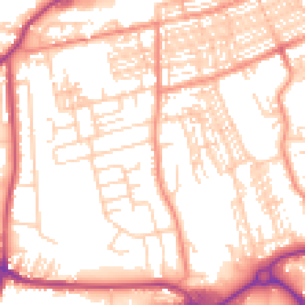 Daytime road noise heatmap for WF10 5AA