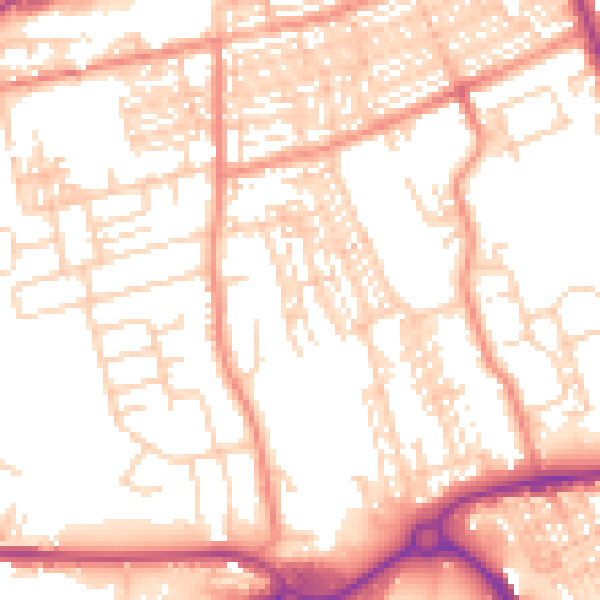 Daytime road noise heatmap for WF10 5AL