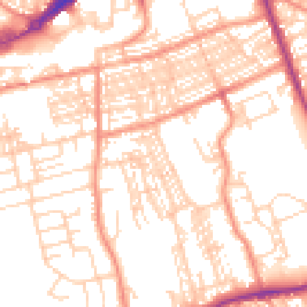 Daytime road noise heatmap for WF10 5AS