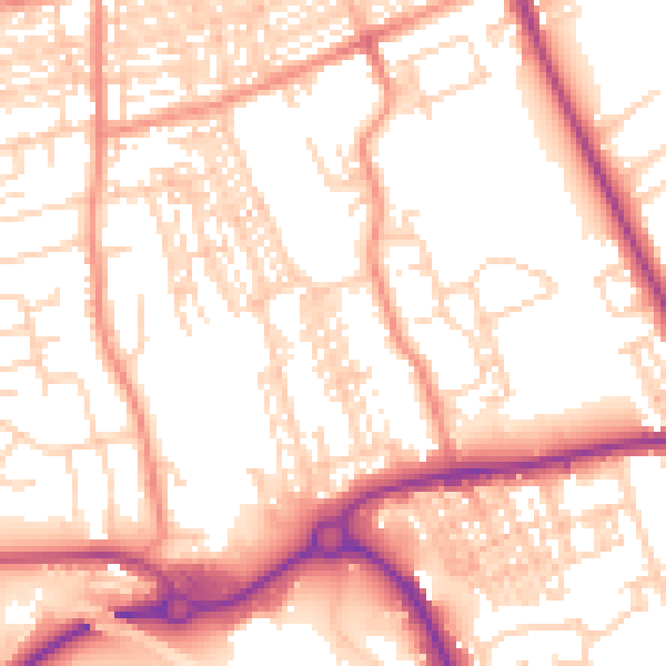Daytime road noise heatmap for WF10 5BB