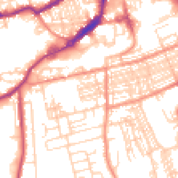 Daytime road noise heatmap for WF10 5DD