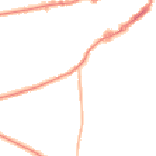 Night-time road noise heatmap for WF10 5DJ