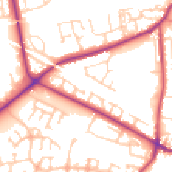 Daytime road noise heatmap for WF10 5FU