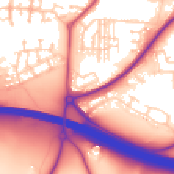 Daytime road noise heatmap for WF10 5GG