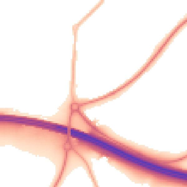 Night-time road noise heatmap for WF10 5GG