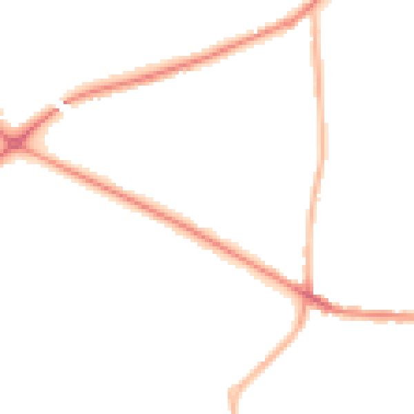Night-time road noise heatmap for WF10 5GL