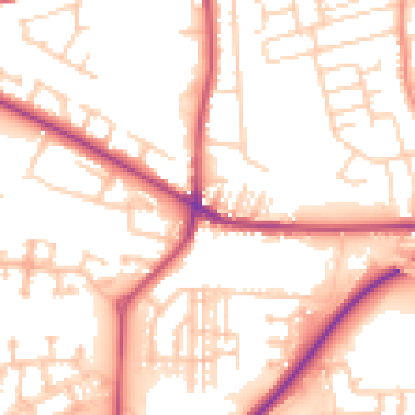 Daytime road noise heatmap for WF10 5HH