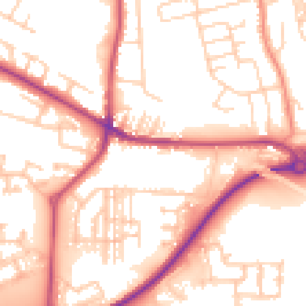 Daytime road noise heatmap for WF10 5HR