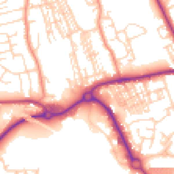 Daytime road noise heatmap for WF10 5JT
