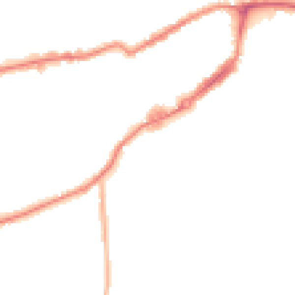 Night-time road noise heatmap for WF10 5JY