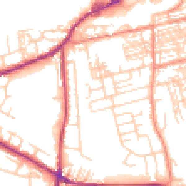 Daytime road noise heatmap for WF10 5RP