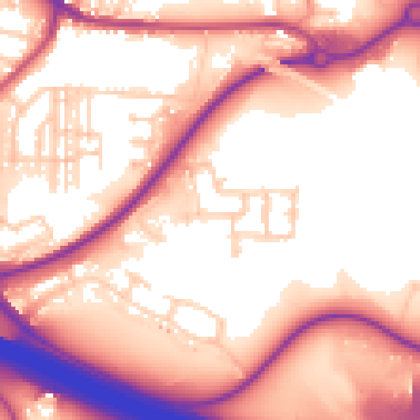 Daytime road noise heatmap for WF10 5WA