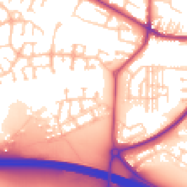 Daytime road noise heatmap for WF10 5WH