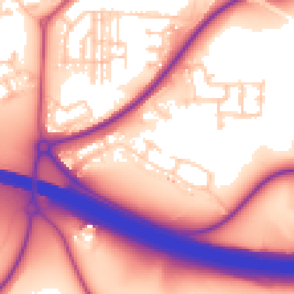 Daytime road noise heatmap for WF10 5XW