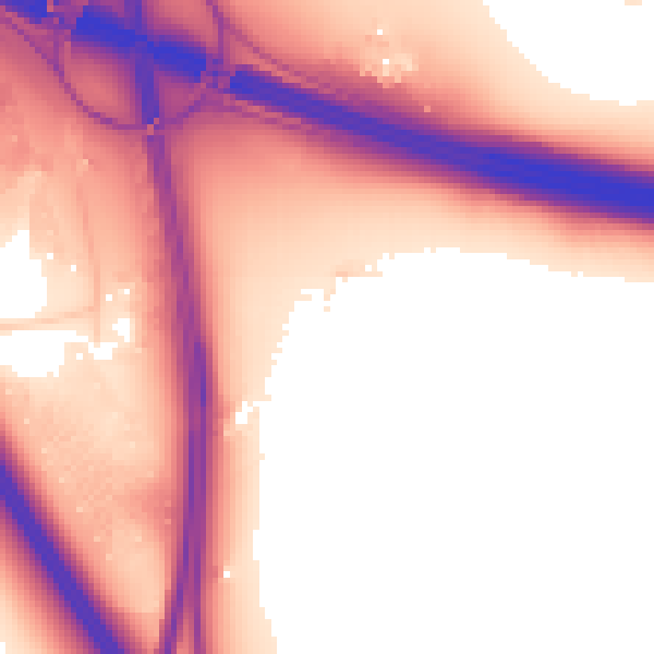 Daytime road noise heatmap for WF11 0AG
