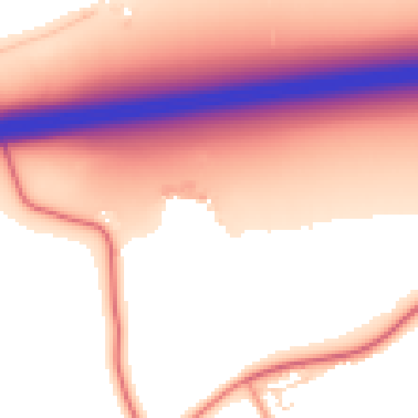 Daytime road noise heatmap for WF11 0AL