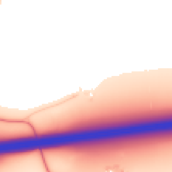 Daytime road noise heatmap for WF11 0AN