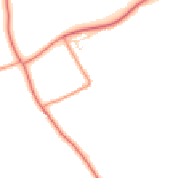 Daytime road noise heatmap for WF11 0AT
