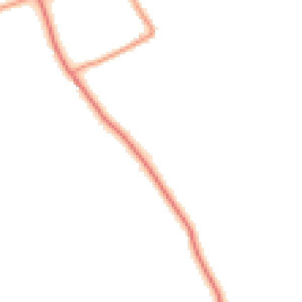 Daytime road noise heatmap for WF11 0AW