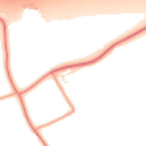 Daytime road noise heatmap for WF11 0AZ